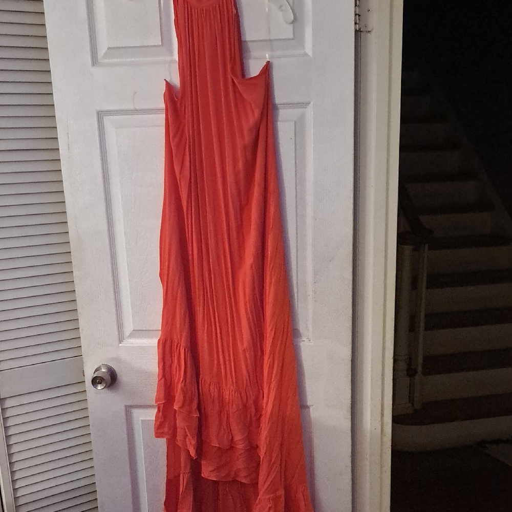 Elegant High Low Red Dress